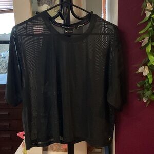 Sheer Black Short Sleeve Top